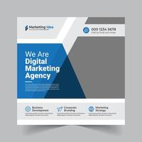 Square Social Media Banner with Image Placeholder vector