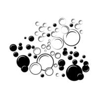Fizzy drink water bubble icon design. Bubbles design art. Clear soda drops line icon silhouettes. vector