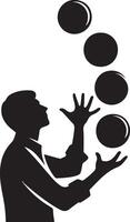 Brainstorming multitasking icon. vector