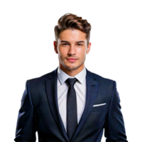 portrait of a businessman with a black suite png