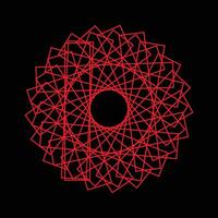 Halftone speed spiral Red orange dynamic dotted lines in perspective Radial swirl element for logo vector