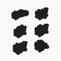 Hand drawn clouds collection Cloud set White icons on blue background vector