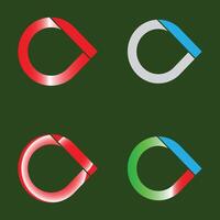 Synergy Systems Design Interlocking Shapes Symbolizing Collaboration Collection of geometric white ornament Flat design isograph element collection vector