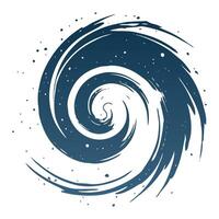 A blue galaxy-like vortex with dark hues and cold star points. The depth of space vector