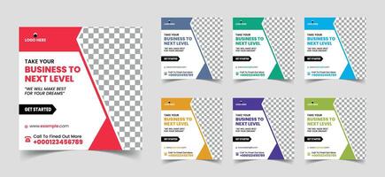 Promote your business by attractive social media post templates, you can get here editable outstanding social media poster with attractive colors. Usable for social media post, story web internet ads. vector