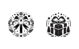 Gift box icon set artwork vector
