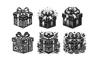 Gift box icon set illustration vector