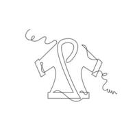 one line art bath robes illustration. line art, one continuous line, simple, hand drawn and sketch style. for icons, symbols, signs or logos vector
