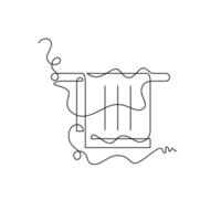 one line art towel illustration. line art, one continuous line, simple, hand drawn and sketch style. for icons, symbols, signs or logos vector