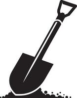 Unique Shovel Silhouette Design for Artistic and Professional Use vector