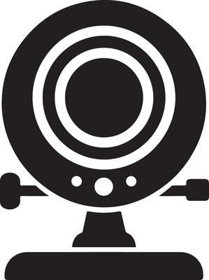 Unique Webcam Icon Silhouette for Your Website Design