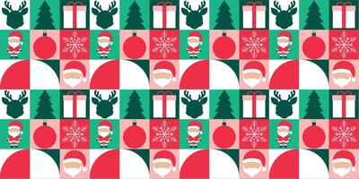 New Year seamless repeating geometric pattern for wrapping paper, background, wallpaper. vector