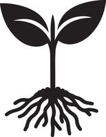 Capture Nature with Seed Sprouting Silhouette Design Downloads vector