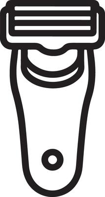 Unique Electric Shaver Silhouette Design for Digital Illustrations