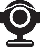 Professional Webcam Icon Silhouette Design for Graphic Use vector