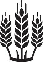 Wheat Icon Silhouettes for Unique Graphic Design Solutions vector