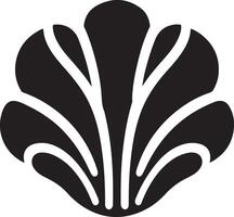 High-Quality Scallop Logo Silhouette Design for Creative Projects vector