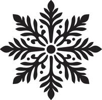 Modern Snowflake Icon Silhouette Design for Your Next Project vector