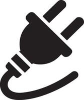 High Quality Power Plug Silhouette Design for Downloads vector
