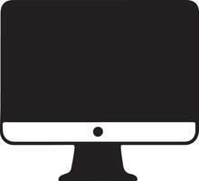 Professional Monitor Silhouette Design for Modern Designers vector