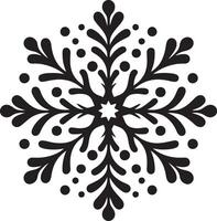 Professional Snowflake Icon Silhouette Design for Print Materials vector