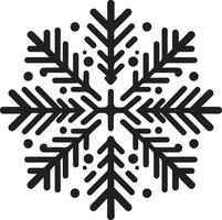 Beautiful Snowflake Icon Silhouette Design for Winter Themes vector