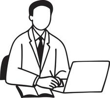 Dynamic Business Man Laptop Vectors for Professional Designs