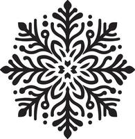Versatile Snowflake Icon Silhouette Design for Graphic Designers vector