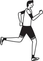Unique Athlete Running Silhouette Design for Modern Graphics vector