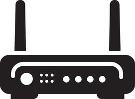 Create Stunning Graphics with Our Wifi Router Silhouette Design vector