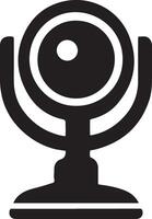 Unique Webcam Icon Silhouette Design for Digital Creatives vector
