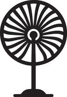 High-Quality Stand Fan Silhouette for Graphic Design Projects vector