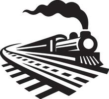 Premium Train Railway Silhouette Graphics for Creative Use vector