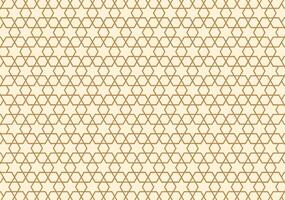 Abstract geometric Islamic motif with gold lines on a peach background. vector