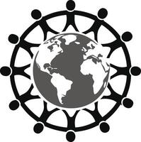 Global. student. network. globe. kids Glyph Icon. isolated illustration Pro vector