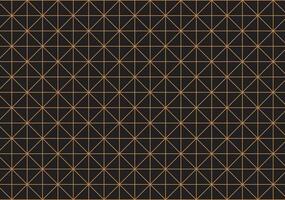 Abstract background with geometric Islamic patterns in gold lines on a sleek black color. vector