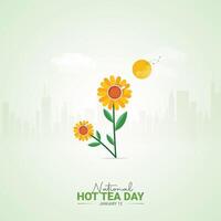 National Hot tea day design template good for celebration usage. Tea day design illustration. vector