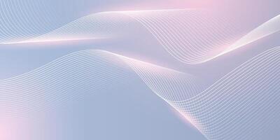 Abstract grey background with dynamic glowing wavy lines. Digital future technology concept vector