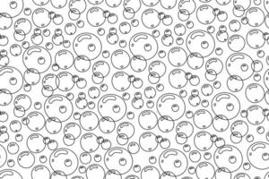 Linear soap bubbles background. Simple seamless pattern of soap foam in doodle style. vector