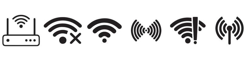 Internet connection icon set. Illustration EPS 10 vector