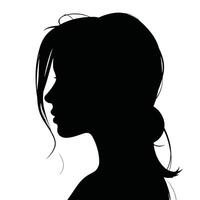 A silhouette of a woman's head vector