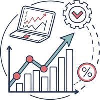 Graphs symbol illustration. vector