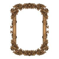 ornament frame window mirror gold vector