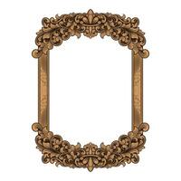 frame window mirror ornament vintage vector
