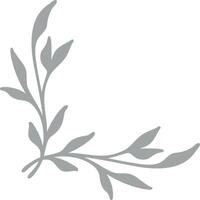 Corner Frame With Leafy Branches vector