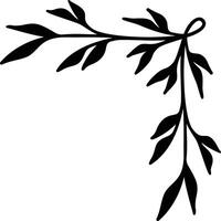 Leafy Corner Frame vector