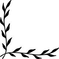 Simple Corner Botanical Frame vector