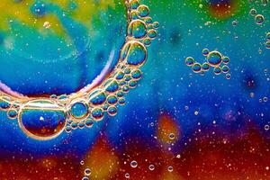 Colorful background with bubbles. Abstract background. Close up. photo
