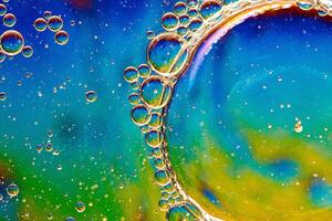 Colorful background with bubbles. Abstract background. Close up. photo