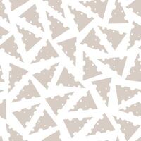 Seamless cheese pattern of gray triangular pieces of cheese on a white background vector